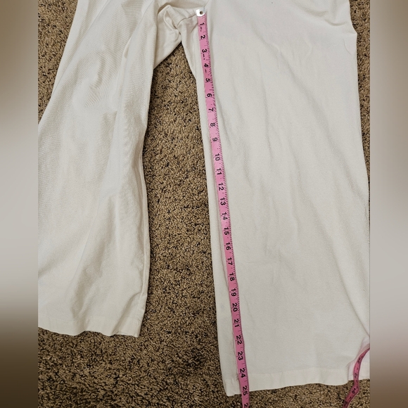 Eileen Fisher S Viscose Nylon Wide Leg White Pants Pull On - Picture 8 of 9